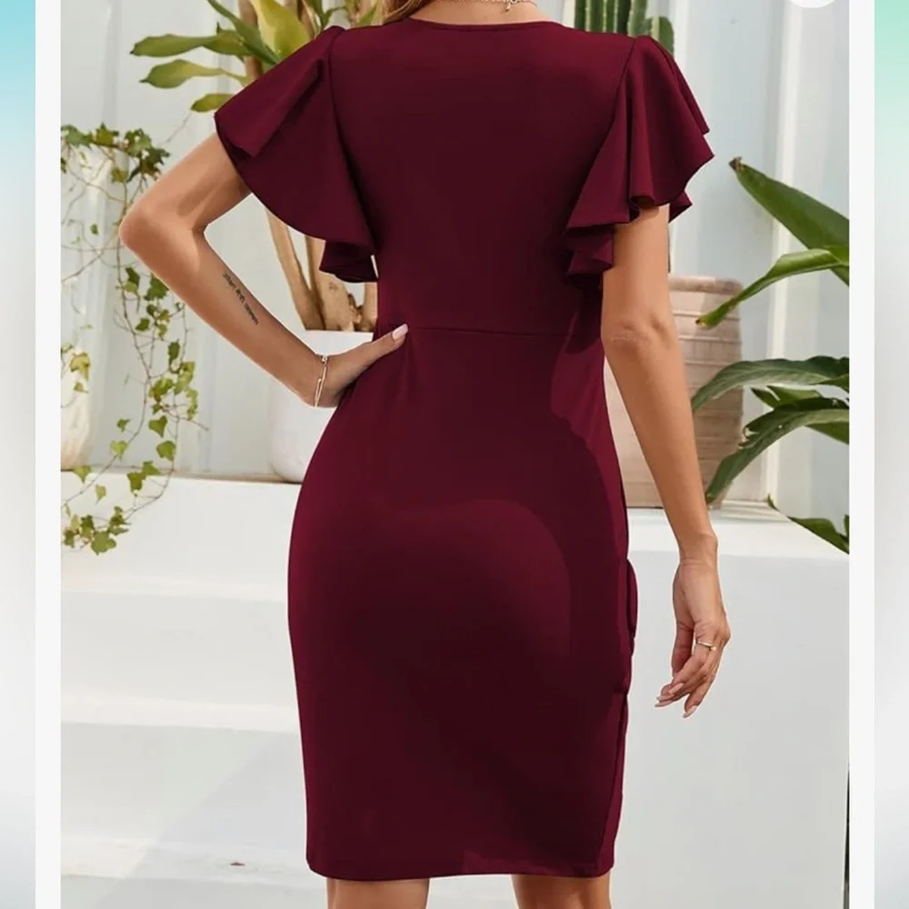 Women’s Ruffle Sleeve Dress - Picture 2 of 4